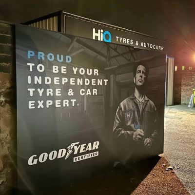 HiQ Tyres & Autocare Chester Goodyear Certified Signage