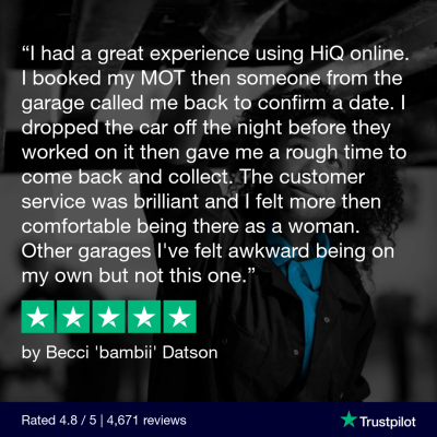 HiQ Tyres & Autocare St Austell Trustpilot review 5 stars