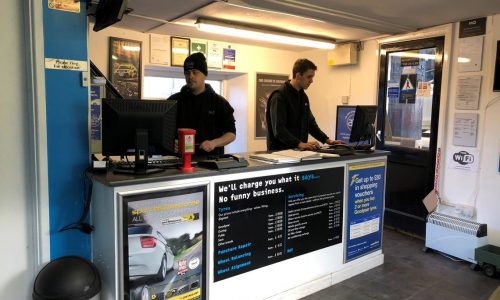 HiQ Bodmin team hard at work- reception area