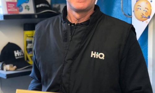 Stuart at HiQ Newquay receiving their Gold Standard Award 2019