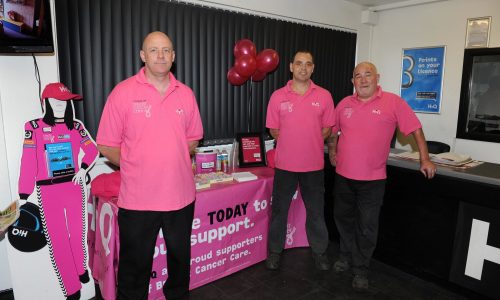 The HiQ Kettering Team- Project Pink raising money for Breast Cancer Care