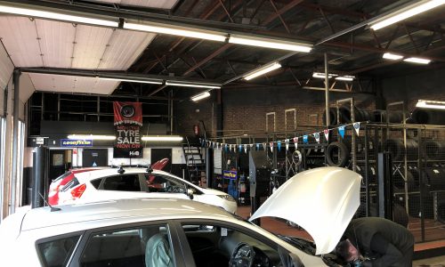HiQ Oldbury cars in workshop