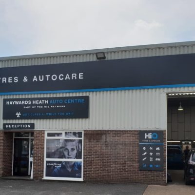 Hi Q Tyres Autocare Haywards Heath new Centre and signage