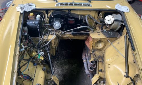 MG BGT at Hi Q Haywards Heath engine