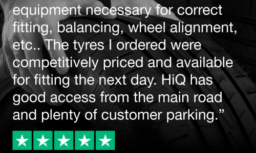 HiQ Tyres & Autocare Bury St Edmunds Trustpilot review