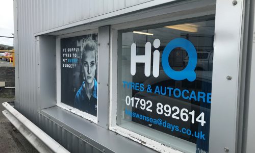 HIQ Tyres Autocare Gorseinon window vinyls