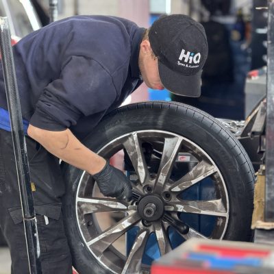 Hi Q Tewkesbury Mechanic with tyre