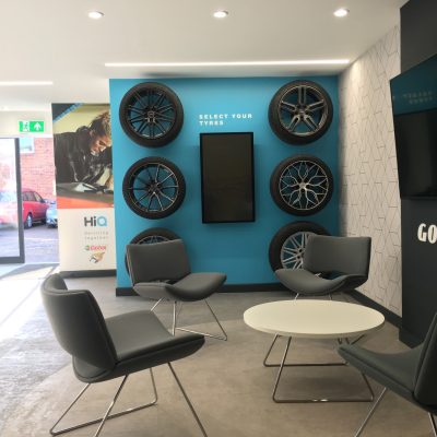 HiQ Castrol waiting area chairs