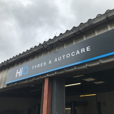 Hi Q Tyres Autocare Signage on bays