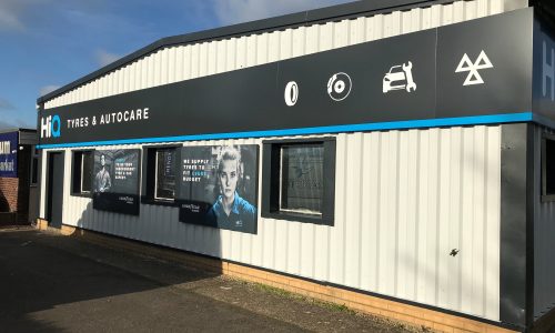 Hi Q Tyres Autocare Chichester New Exterior Signage on Go Live Day