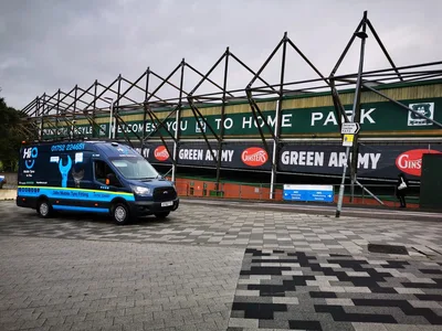 Hi Q Tyres Autocare Plymouth Van at sports stadium