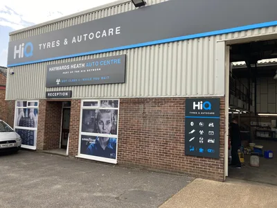 Hi Q Tyres Autocare Haywards Heath entrance new signage