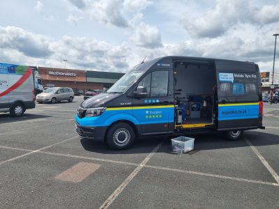 Hi Q Tyres Autocare Mobile Van at Mcdonalds