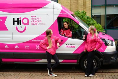 Pink ladies in pink van GDHQ