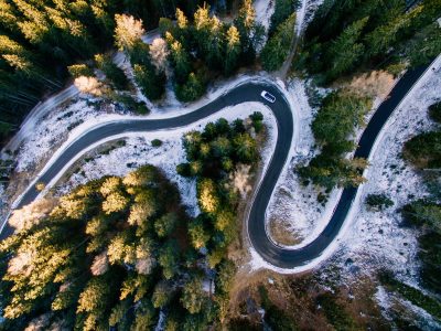 Windy roads beauty shot for Sava tyres