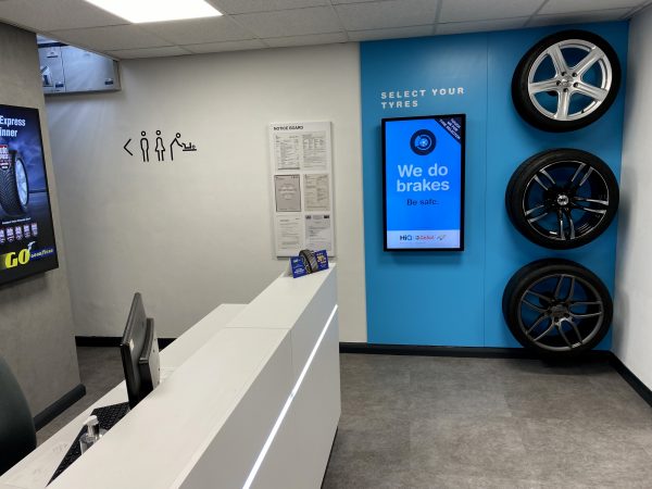 Hi Q Tyres Autocare Chelmsford reception area revamp