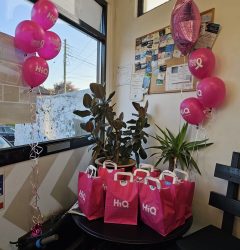 Hi Q Honiton goody bags in waiting area