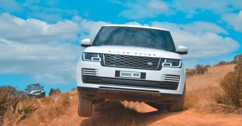 Ranger Rover Driving the Desert Off Road