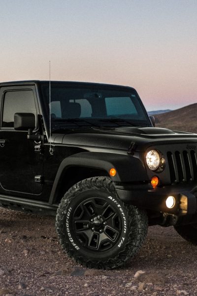 Black Jeep in the landscapes