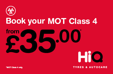 Book your Class 4 MOT today for just £35.
