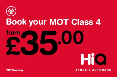 Book a Class 4 MOT today for just £35.