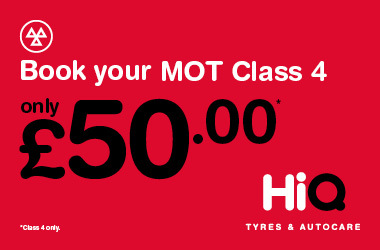 Book your Class 4 MOT today for £50.