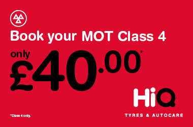 Book your MOT today for £40.