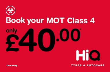 Book your MOT for £40 now