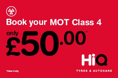 Book your MOT for £50 now.