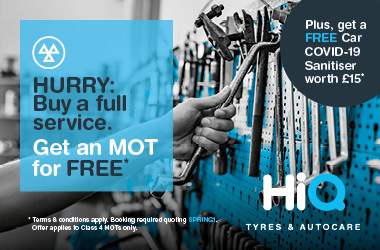 Buy a full service. Get an MOT for FREE*