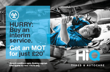 Buy an Interim Service. Get an MOT for just £20.