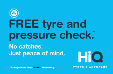 Free tyre and pressure health check.